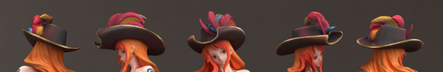 【海贼王】娜美-3D合纵社-3D打印模型STL格式3mf格式免费下载！