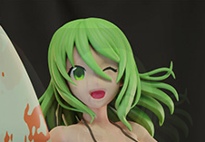 冲浪女孩-3D合纵社-3D打印模型STL格式3mf格式免费下载！