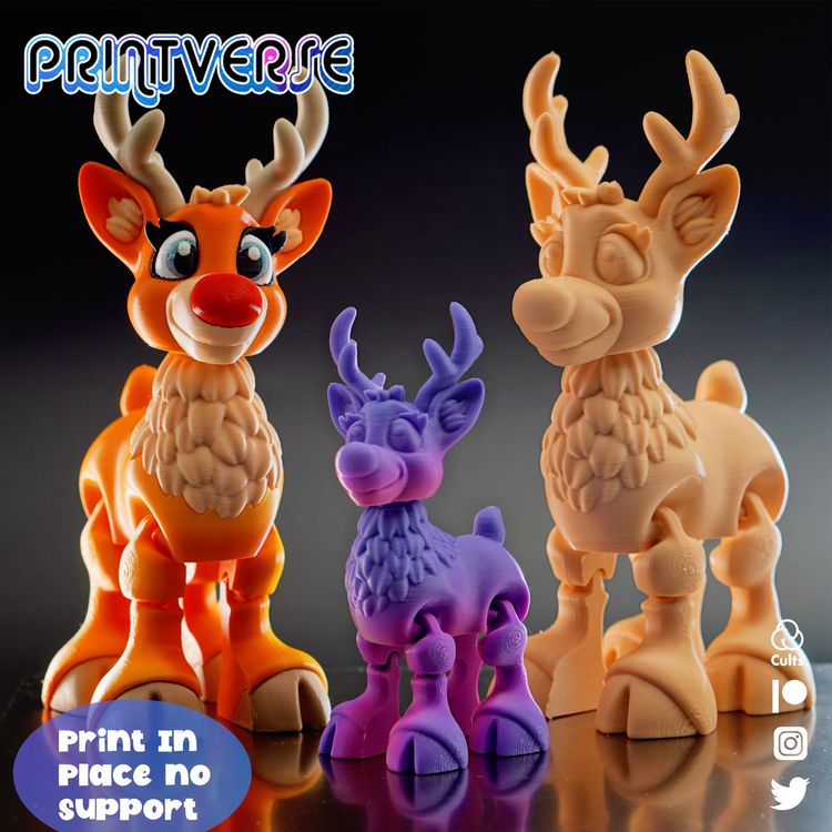 麋鹿-3D合纵社-3D打印模型STL格式3mf格式免费下载！