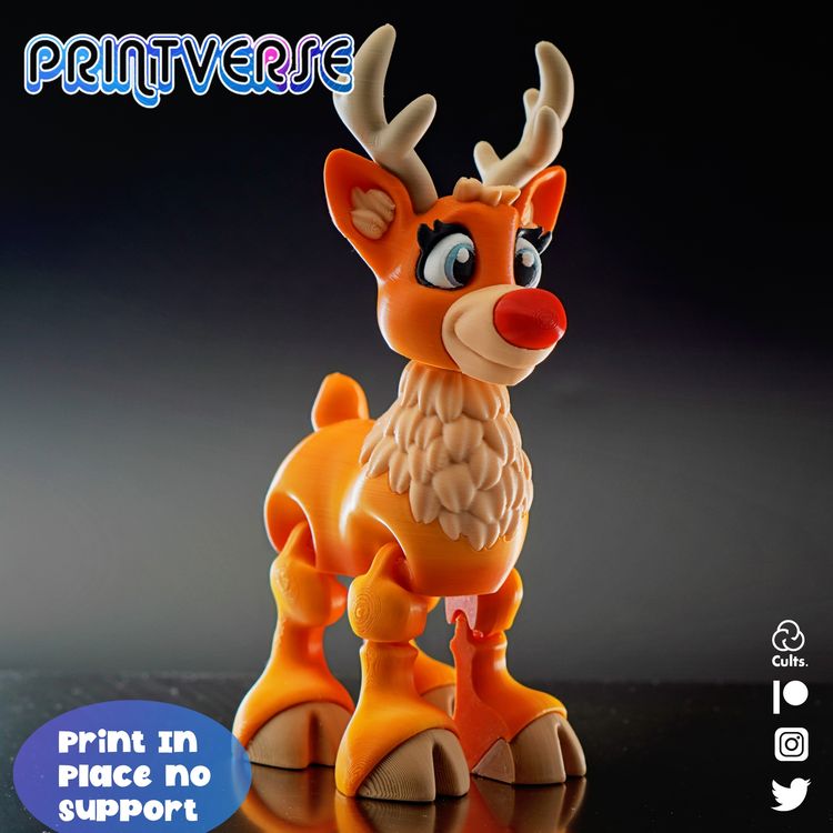 图片[4]-麋鹿-3D合纵社-3D打印模型STL格式3mf格式免费下载！