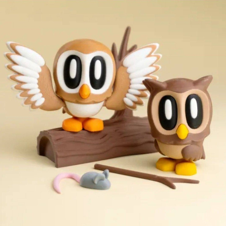 猫头鹰-3D合纵社-3D打印模型STL格式3mf格式免费下载！