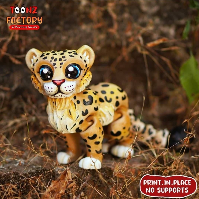 小豹子-3D合纵社-3D打印模型STL格式3mf格式免费下载！