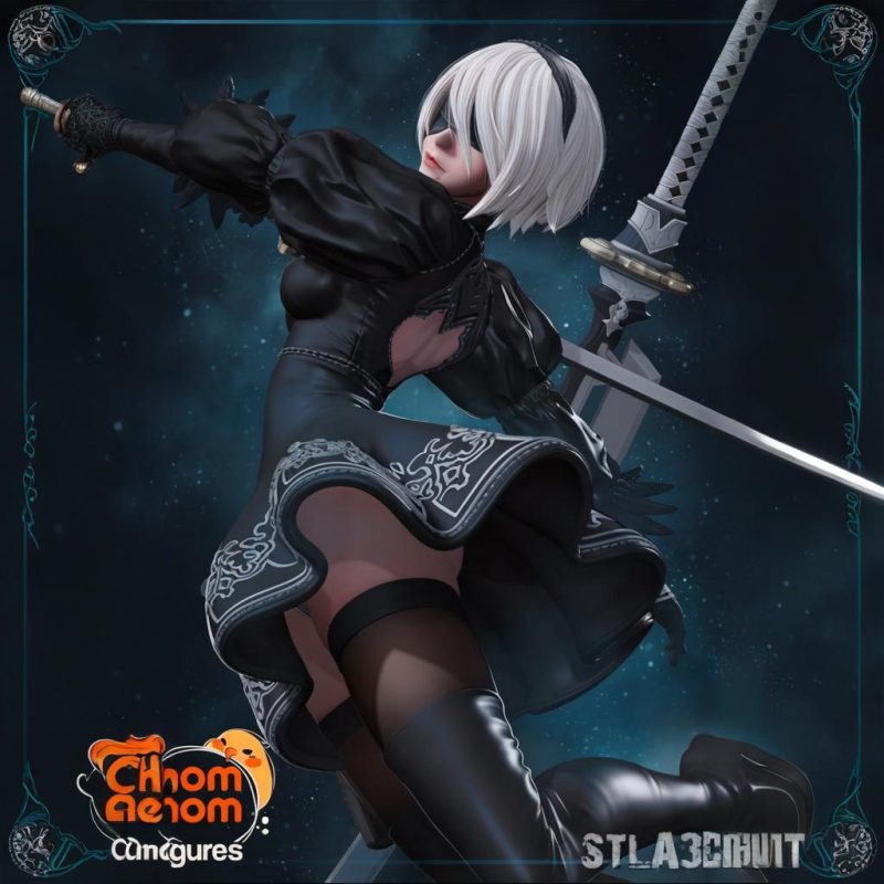 【尼尔：机械纪元】2B-3D合纵社-3D打印模型STL格式3mf格式免费下载！