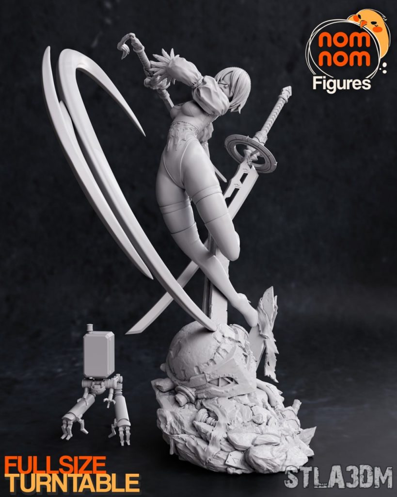 图片[2]-【尼尔：机械纪元】2B-3D合纵社-3D打印模型STL格式3mf格式免费下载！