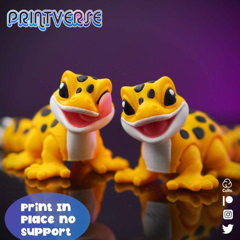 黄色小壁虎-3D合纵社-3D打印模型STL格式3mf格式免费下载！