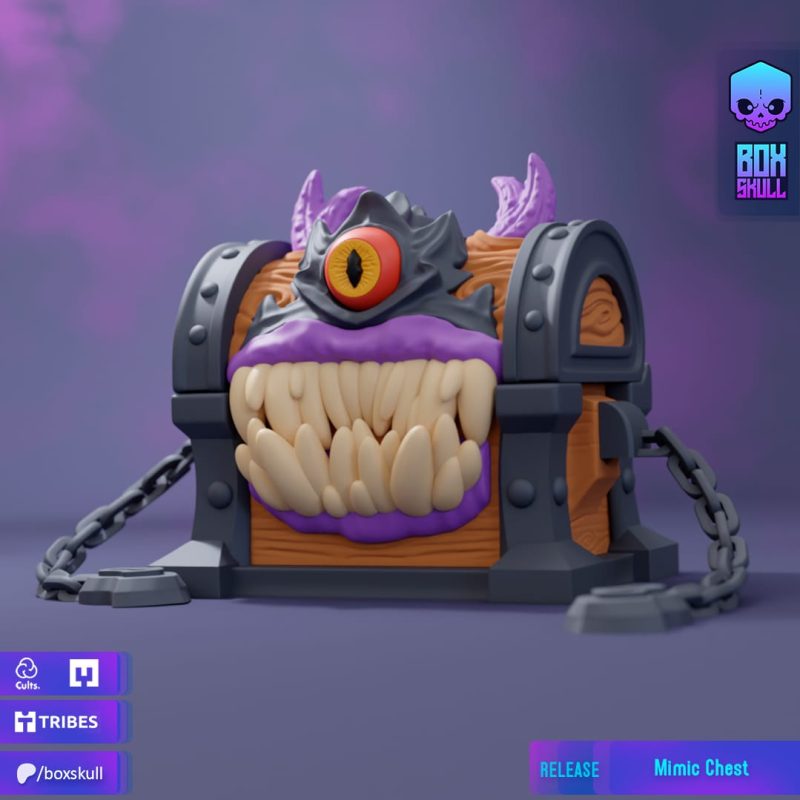 怪物箱子-3D合纵社-3D打印模型STL格式3mf格式免费下载！