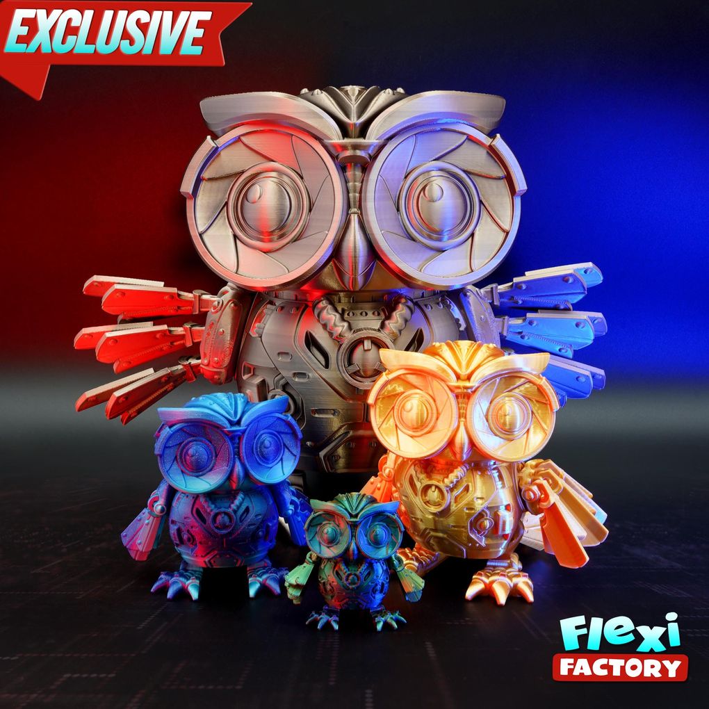 图片[2]-赛博猫头鹰-3D合纵社-3D打印模型STL格式3mf格式免费下载！