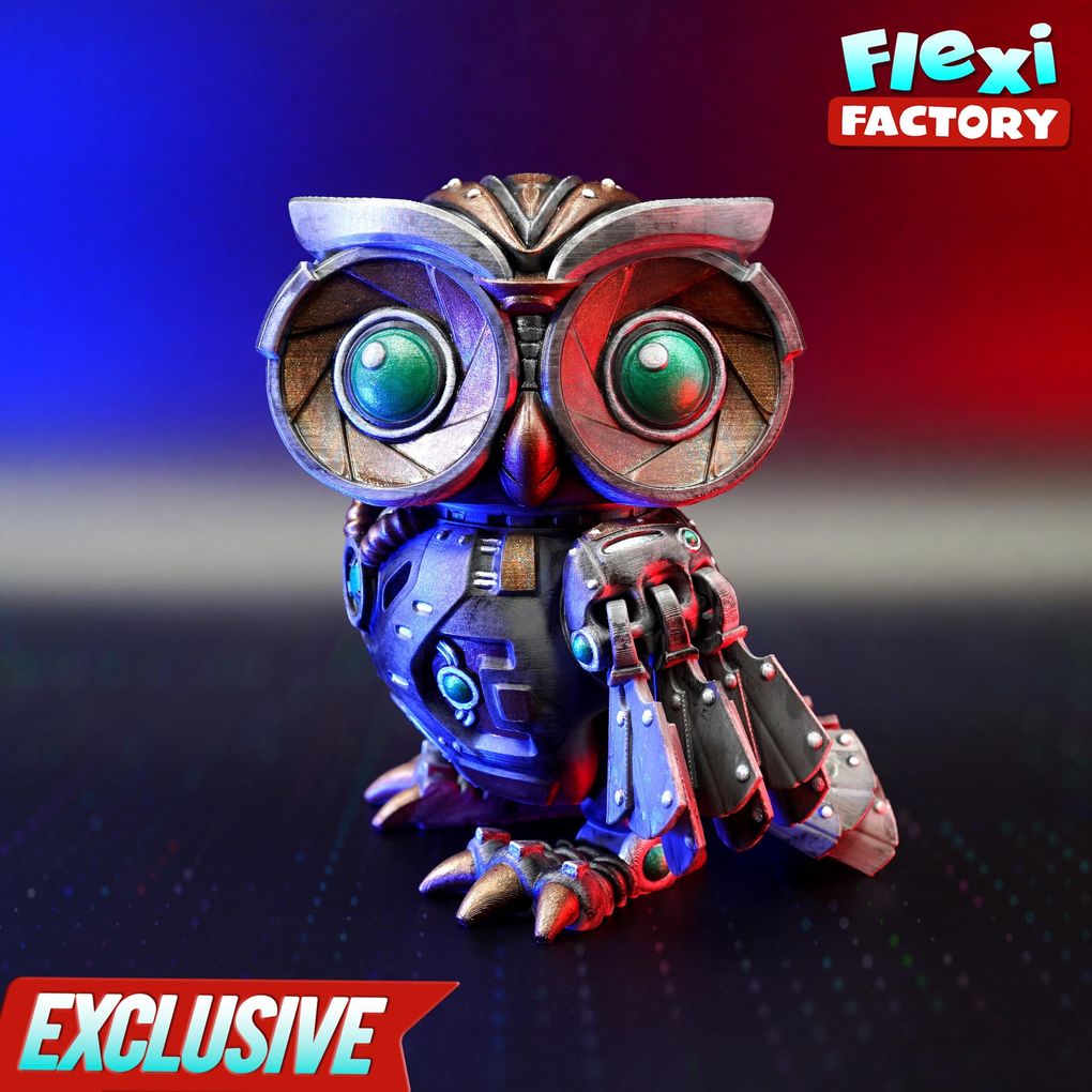 图片[3]-赛博猫头鹰-3D合纵社-3D打印模型STL格式3mf格式免费下载！