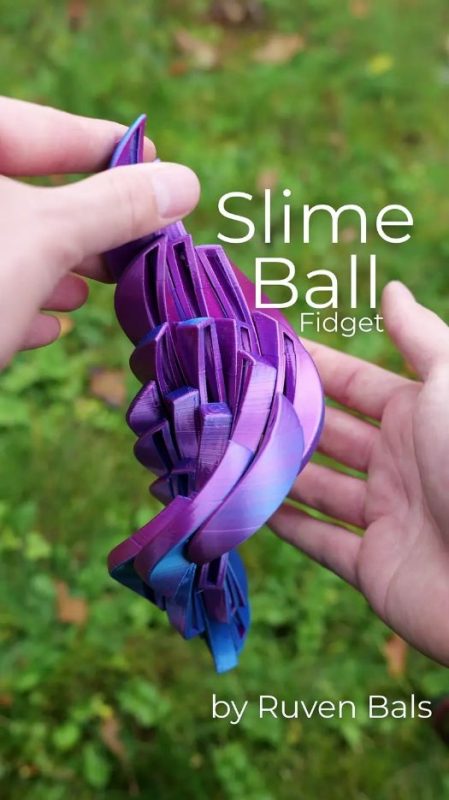 【史莱姆球指尖玩具】一体式减压球-3D合纵社-3D打印模型STL格式3mf格式免费下载！