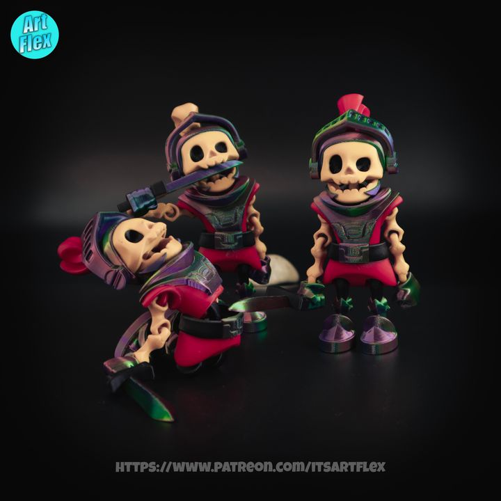 骷髅士兵-3D合纵社-3D打印模型STL格式3mf格式免费下载！