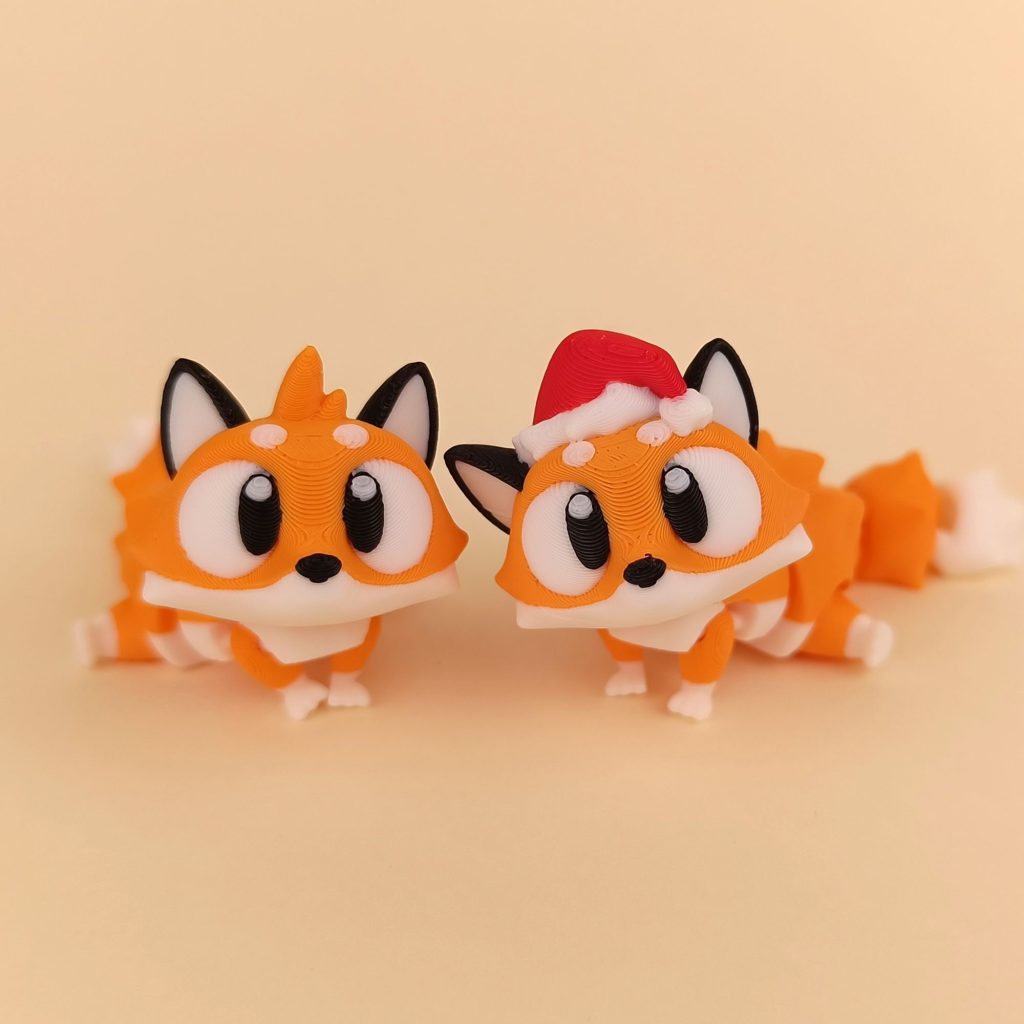 圣诞小狐狸-3D合纵社-3D打印模型STL格式3mf格式免费下载！