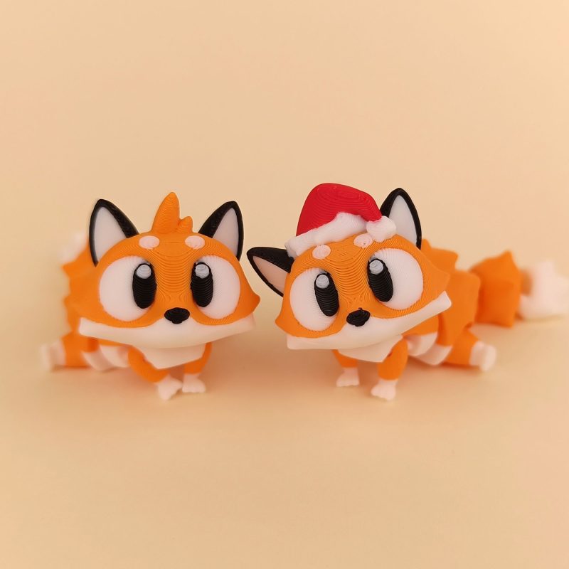 圣诞小狐狸-3D合纵社-3D打印模型STL格式3mf格式免费下载！
