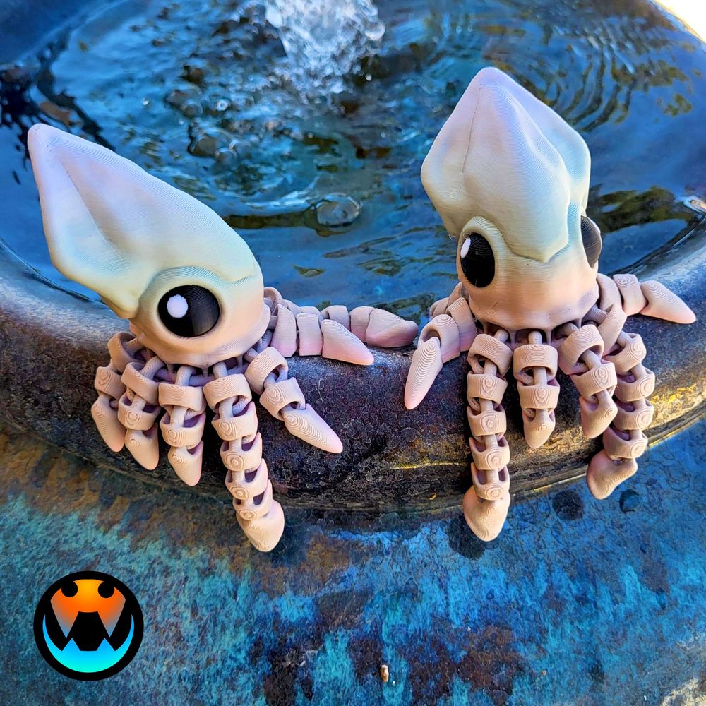 小鱿鱼-3D合纵社-3D打印模型STL格式3mf格式免费下载！