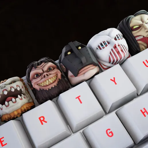 进击的巨人主题键帽系列-3D合纵社-3D打印模型STL格式3mf格式免费下载！