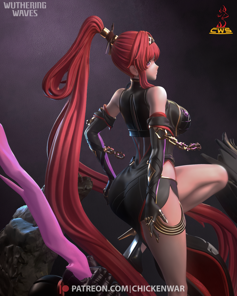 图片[2]-呼啸海啸 鸣潮 殷琳 尹琳-3D合纵社-3D打印模型STL格式3mf格式免费下载！