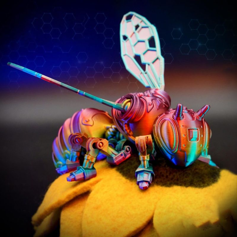 机甲蜜蜂-3D合纵社-3D打印模型STL格式3mf格式免费下载！