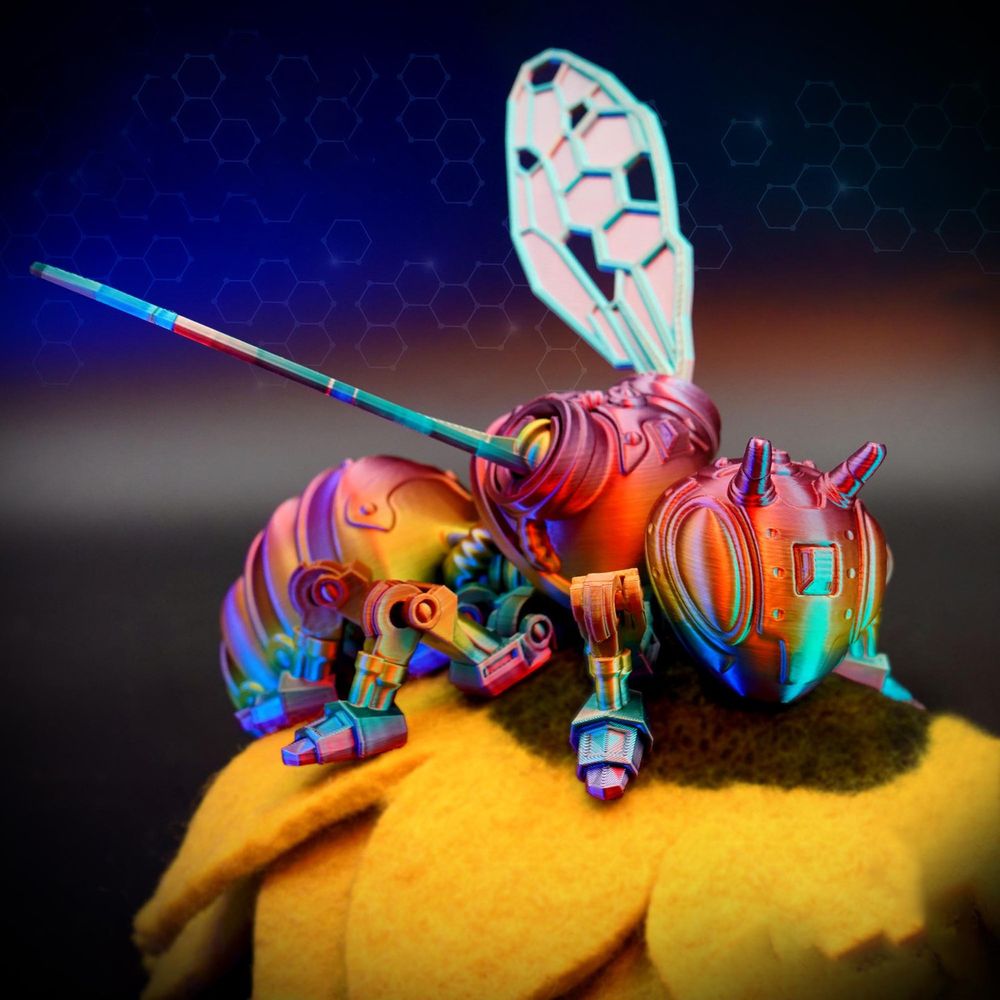 机甲蜜蜂-3D合纵社-3D打印模型STL格式3mf格式免费下载！