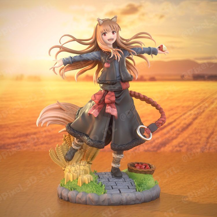 【狼与香辛料】赫萝-3D合纵社-3D打印模型STL格式3mf格式免费下载！