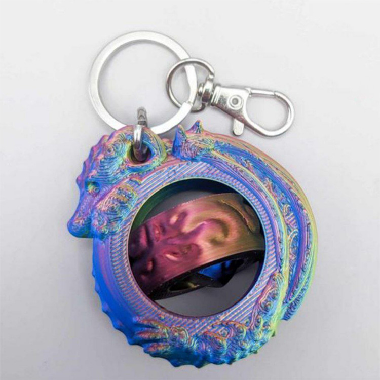 神奇圆环钥匙扣-3D合纵社-3D打印模型STL格式3mf格式免费下载！