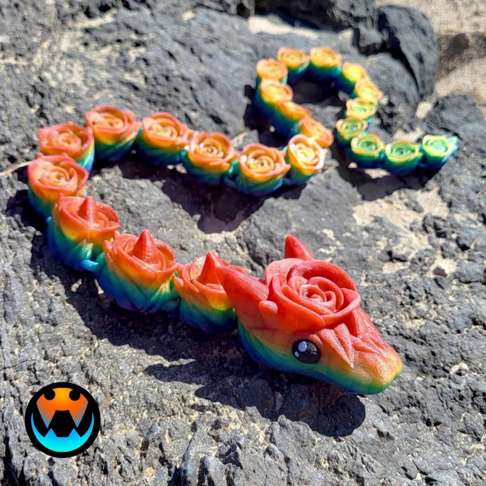 玫瑰蛇龙-3D合纵社-3D打印模型STL格式3mf格式免费下载！