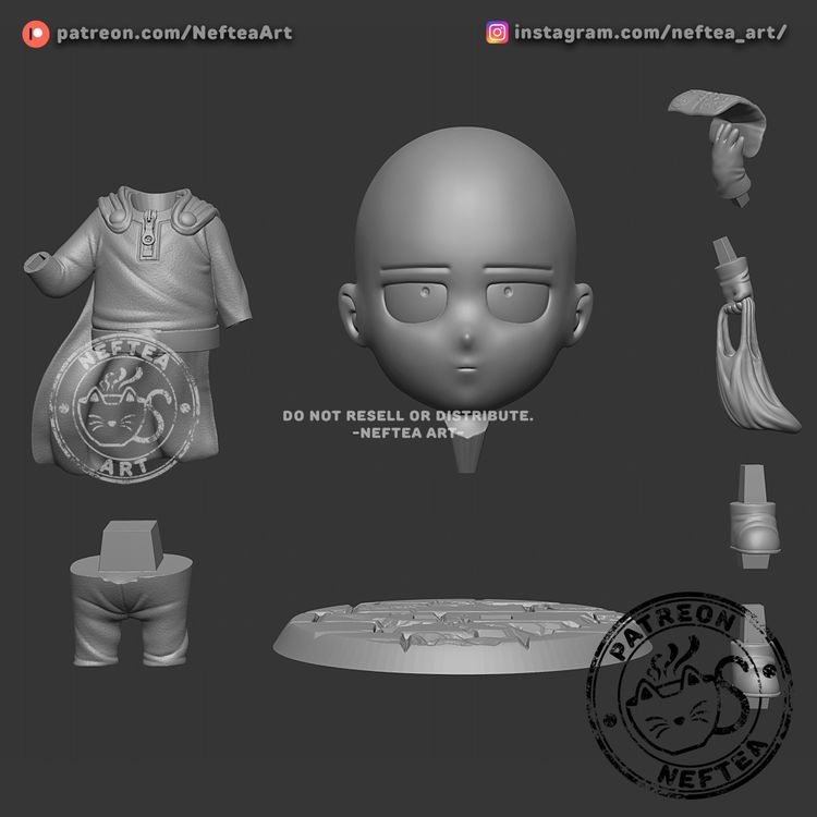 图片[4]-【一拳超人】琦玉-3D合纵社-3D打印模型STL格式3mf格式免费下载！