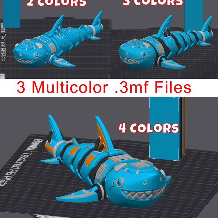 图片[3]-赛博鲨鱼-3D合纵社-3D打印模型STL格式3mf格式免费下载！