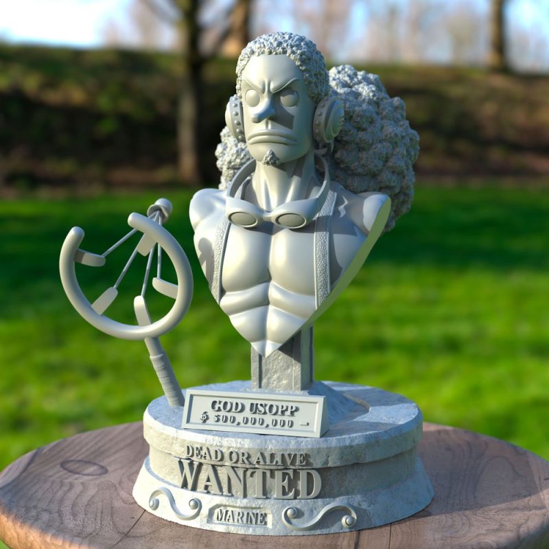 【海贼王】乌索普半身像-3D合纵社-3D打印模型STL格式3mf格式免费下载！