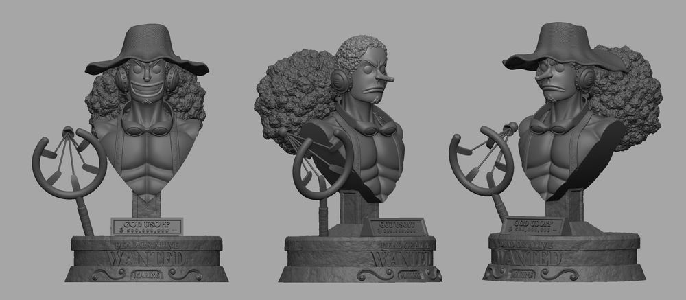 图片[4]-【海贼王】乌索普半身像-3D合纵社-3D打印模型STL格式3mf格式免费下载！