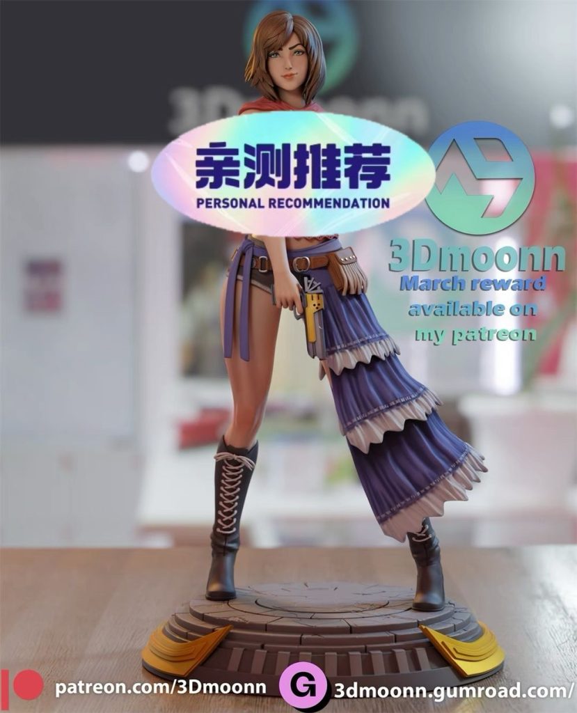 图片[2]-【最终幻想】尤娜-3D合纵社-3D打印模型STL格式3mf格式免费下载！