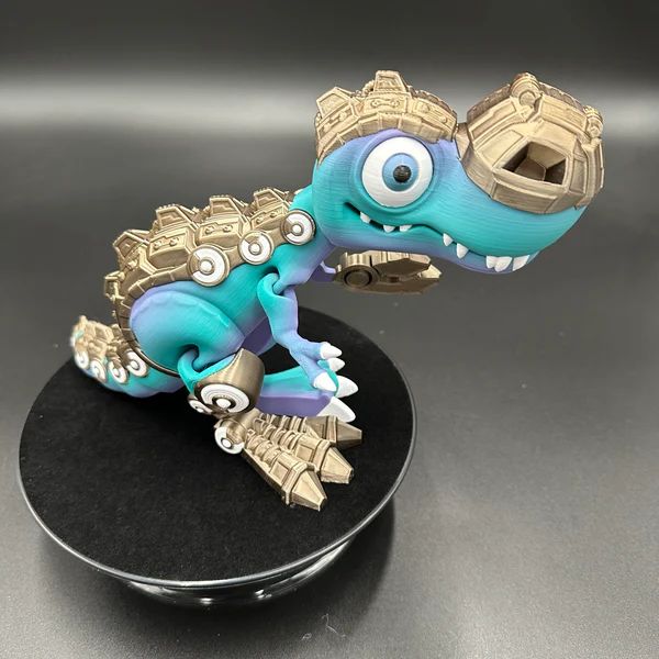 赛博装甲呆萌小恐龙-3D合纵社-3D打印模型STL格式3mf格式免费下载！