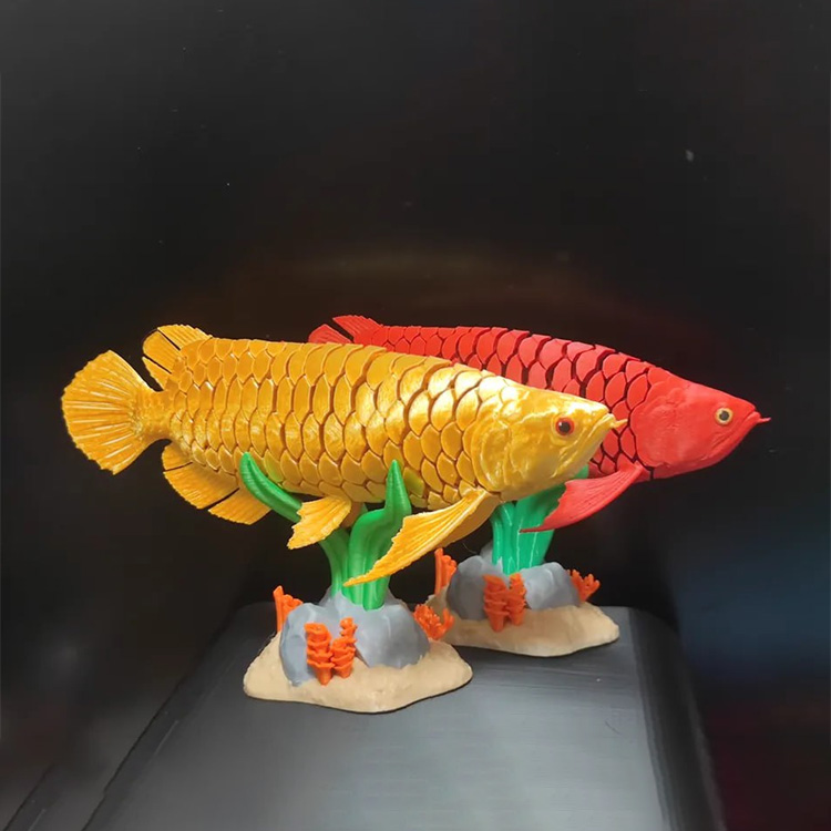 金龙 鱼-3D合纵社-3D打印模型STL格式3mf格式免费下载！