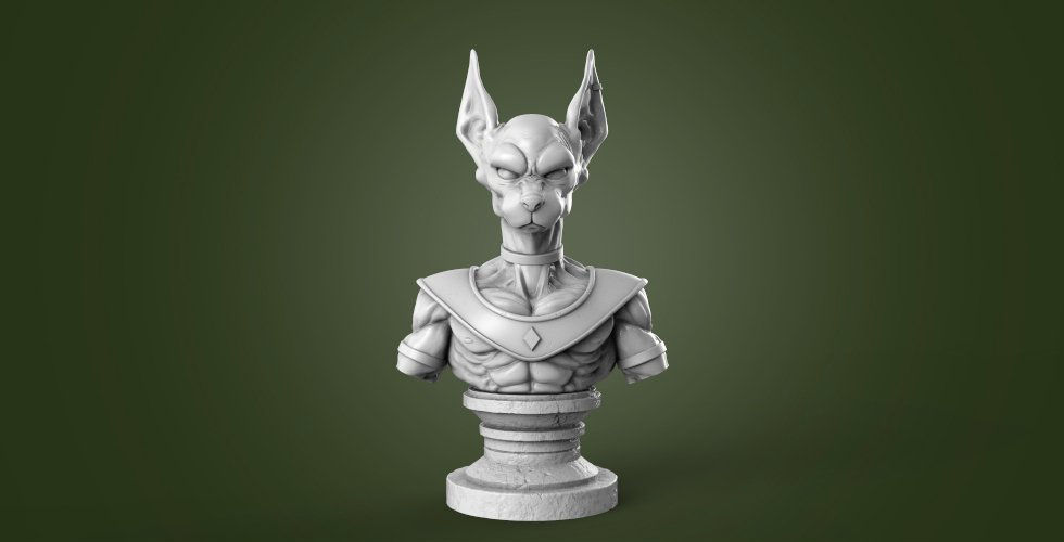 【龙珠】比鲁斯半身像-3D合纵社-3D打印模型STL格式3mf格式免费下载！