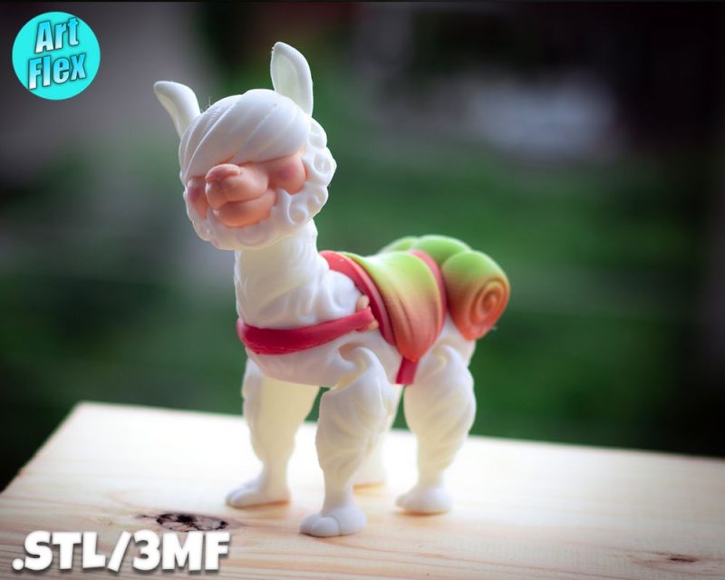 羊驼-3D合纵社-3D打印模型STL格式3mf格式免费下载！