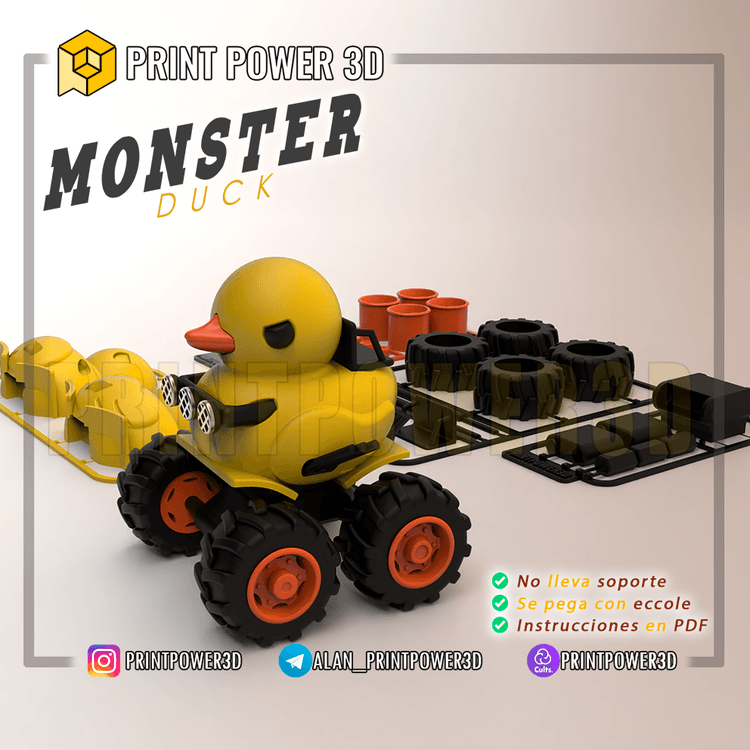 图片[3]-鸭鸭越野车-3D合纵社-3D打印模型STL格式3mf格式免费下载！