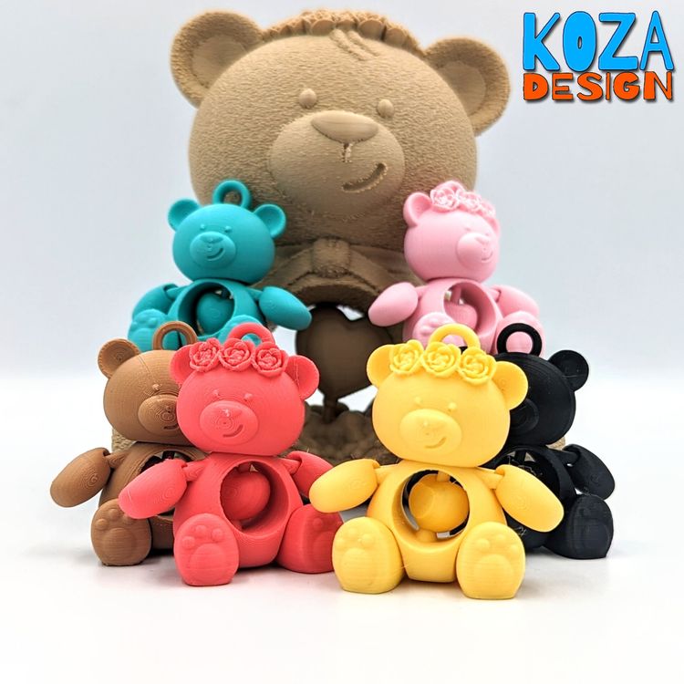 图片[3]-泰迪熊玩具、钥匙扣-3D合纵社-3D打印模型STL格式3mf格式免费下载！