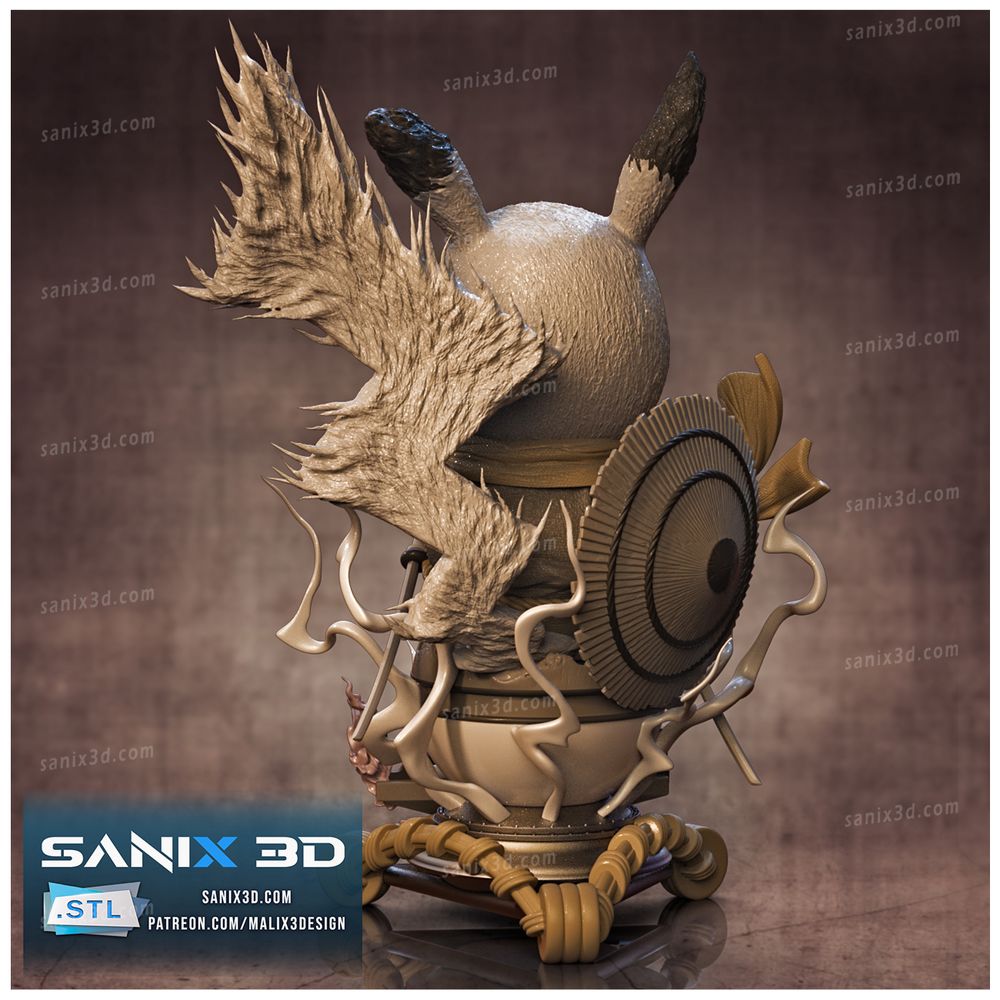 图片[2]-皮卡丘武士版-3D合纵社-3D打印模型STL格式3mf格式免费下载！