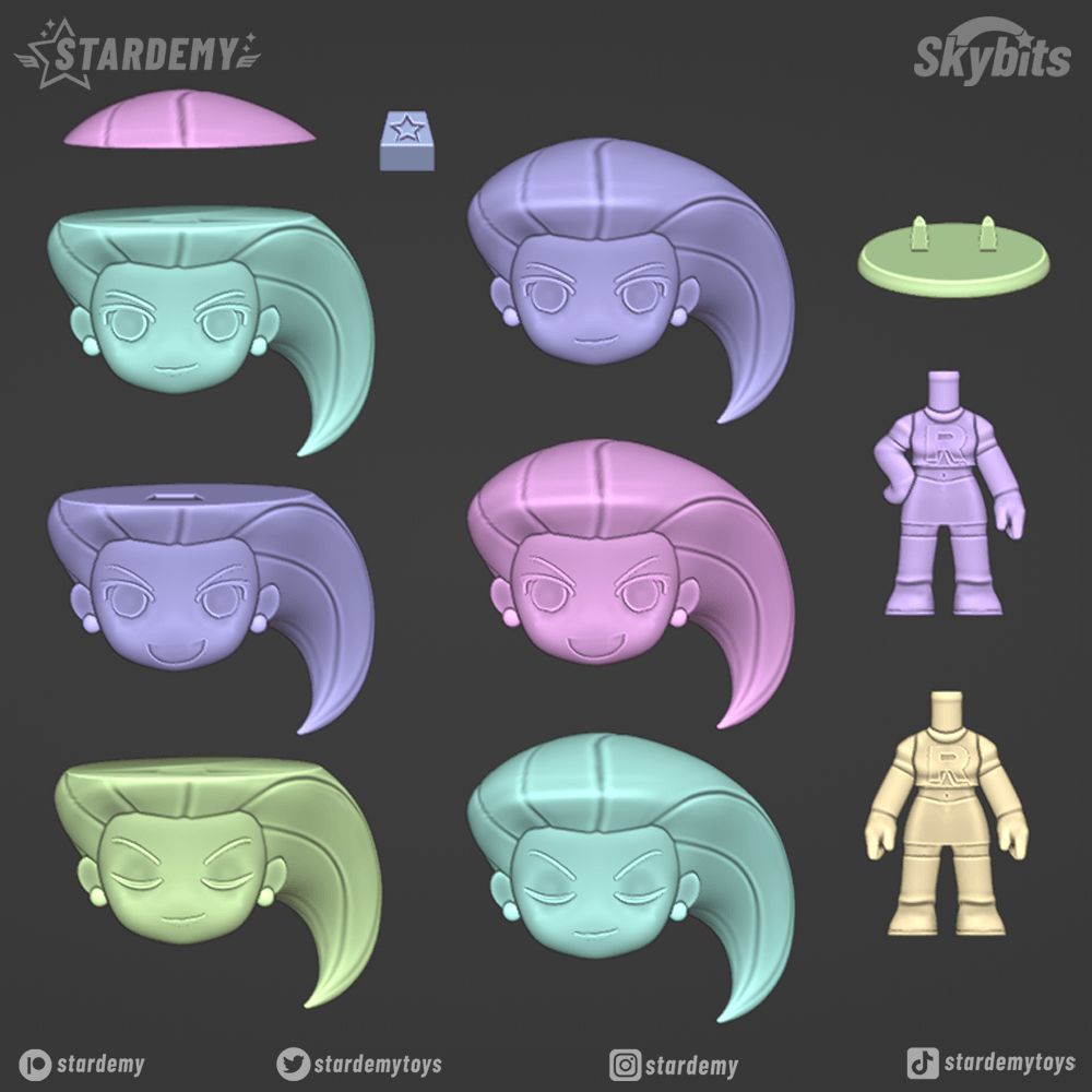 图片[3]-【宠物小精灵】火箭队-武藏-3D合纵社-3D打印模型STL格式3mf格式免费下载！