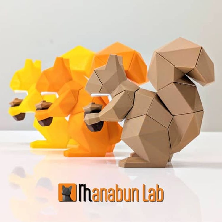 图片[2]-【拼图小动物】松鼠-3D合纵社-3D打印模型STL格式3mf格式免费下载！