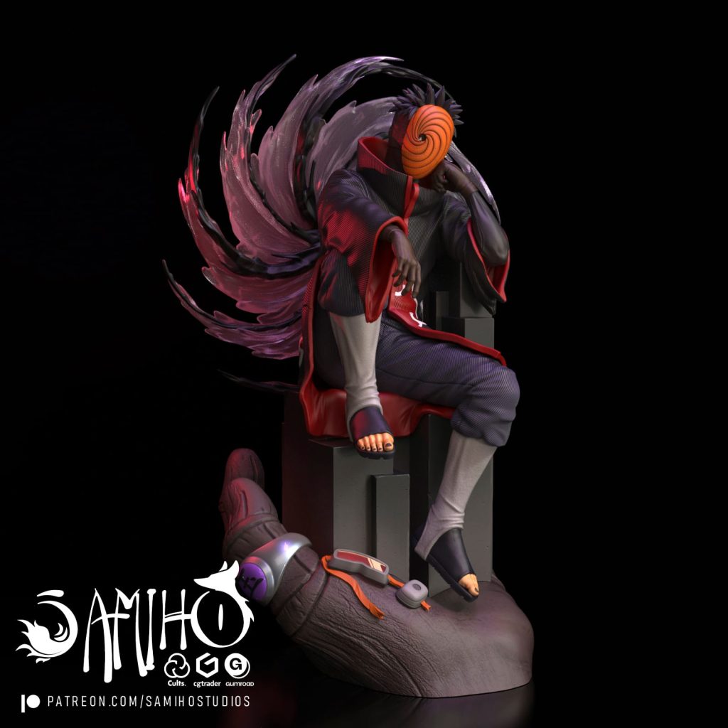 【火影忍者】带土-3D合纵社-3D打印模型STL格式3mf格式免费下载！