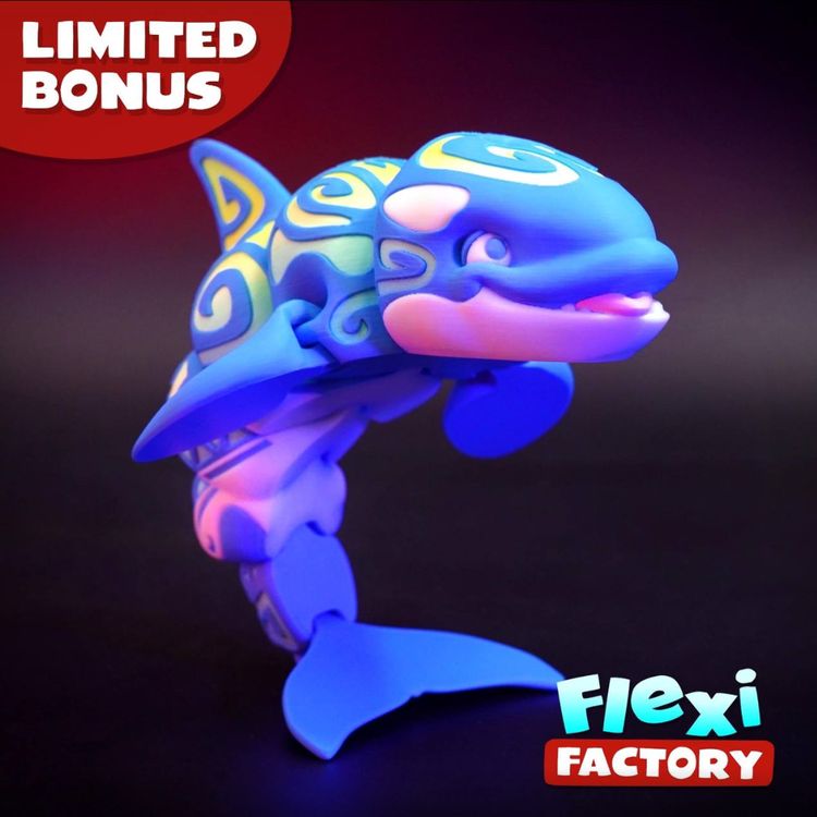 符文海豚-3D合纵社-3D打印模型STL格式3mf格式免费下载！