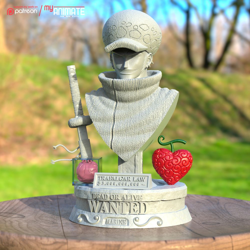 【海贼王】托拉法尔加·罗-3D合纵社-3D打印模型STL格式3mf格式免费下载！