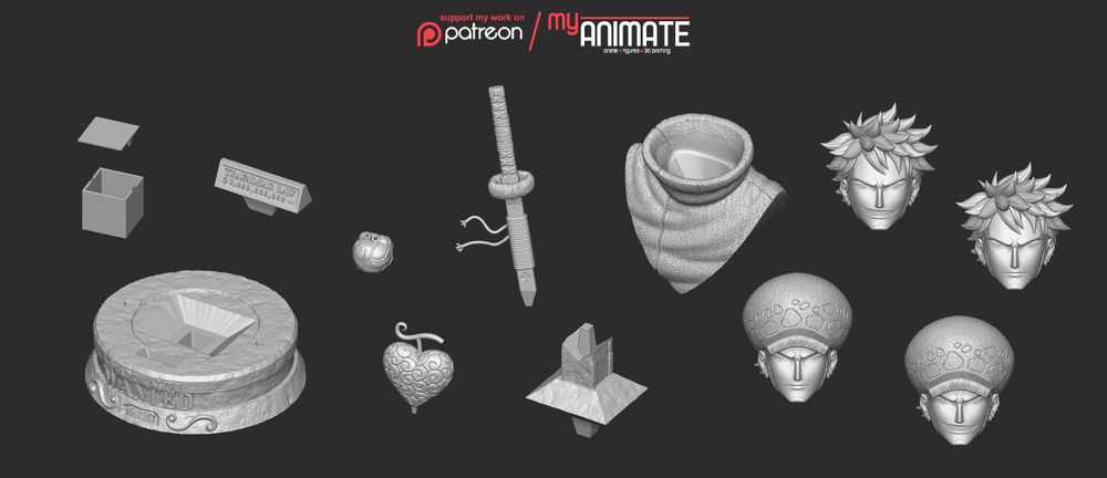 图片[5]-【海贼王】托拉法尔加·罗-3D合纵社-3D打印模型STL格式3mf格式免费下载！