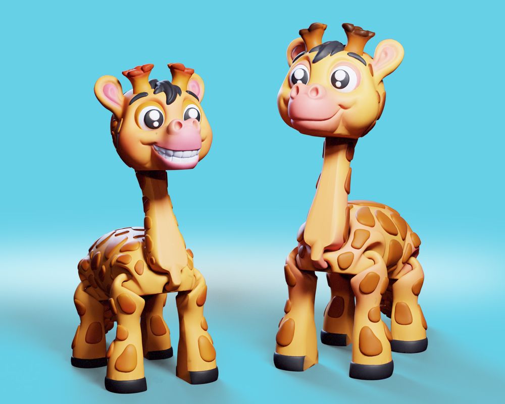 长颈鹿-3D合纵社-3D打印模型STL格式3mf格式免费下载！