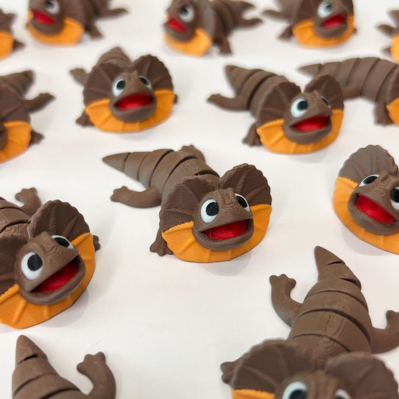 皱褶颈蜥蜴-3D合纵社-3D打印模型STL格式3mf格式免费下载！