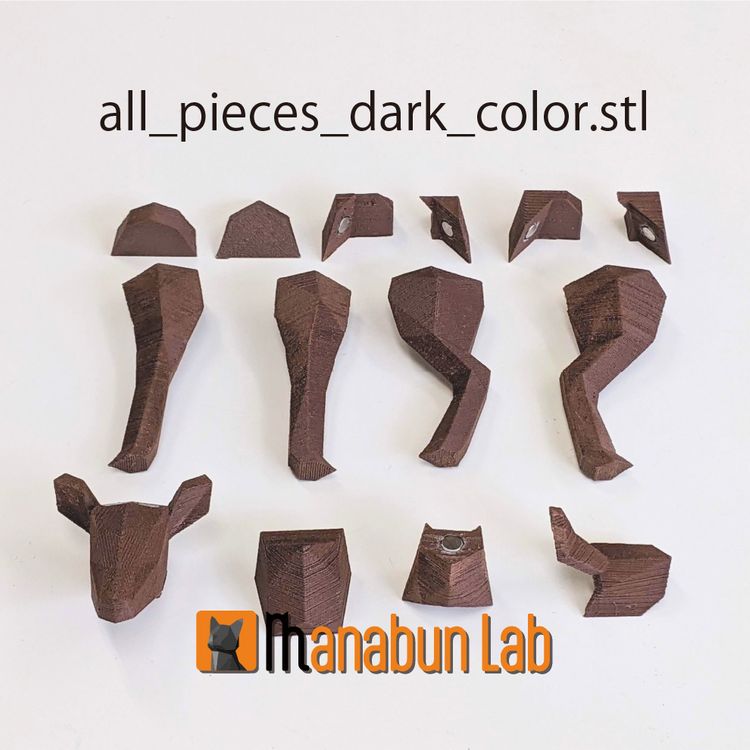 图片[4]-【拼图小动物】小鹿-3D合纵社-3D打印模型STL格式3mf格式免费下载！