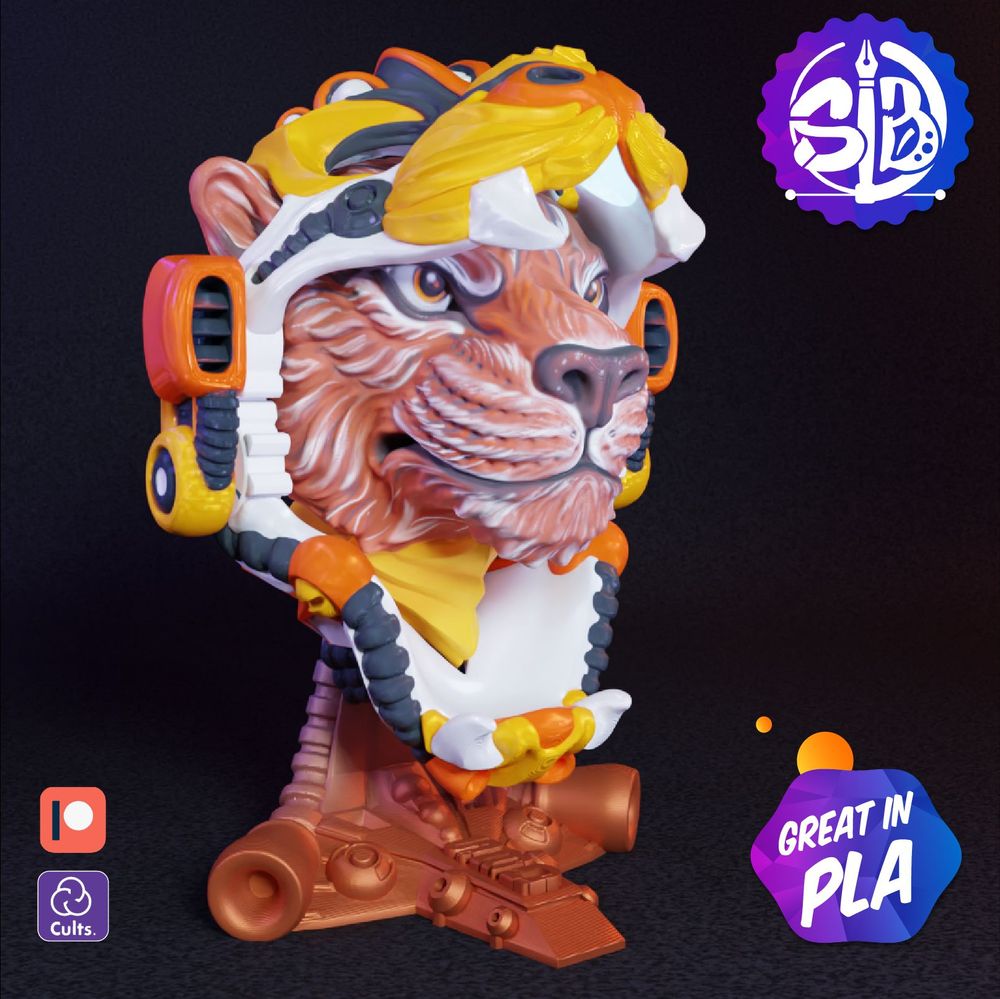 图片[2]-机甲虎头-3D合纵社-3D打印模型STL格式3mf格式免费下载！