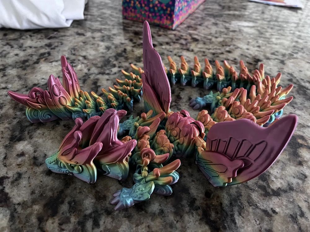 蝴蝶龙-3D合纵社-3D打印模型STL格式3mf格式免费下载！