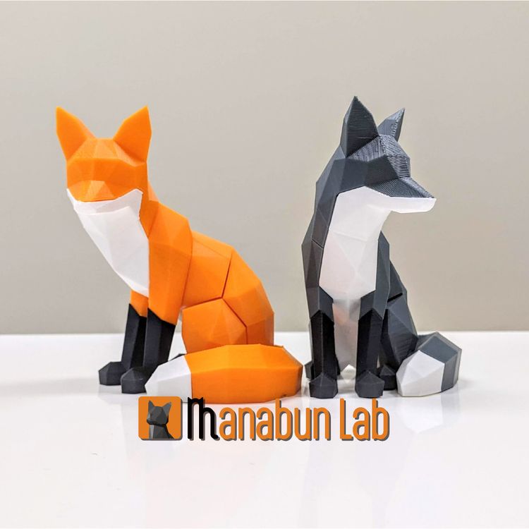 【拼图小动物】狐狸-3D合纵社-3D打印模型STL格式3mf格式免费下载！