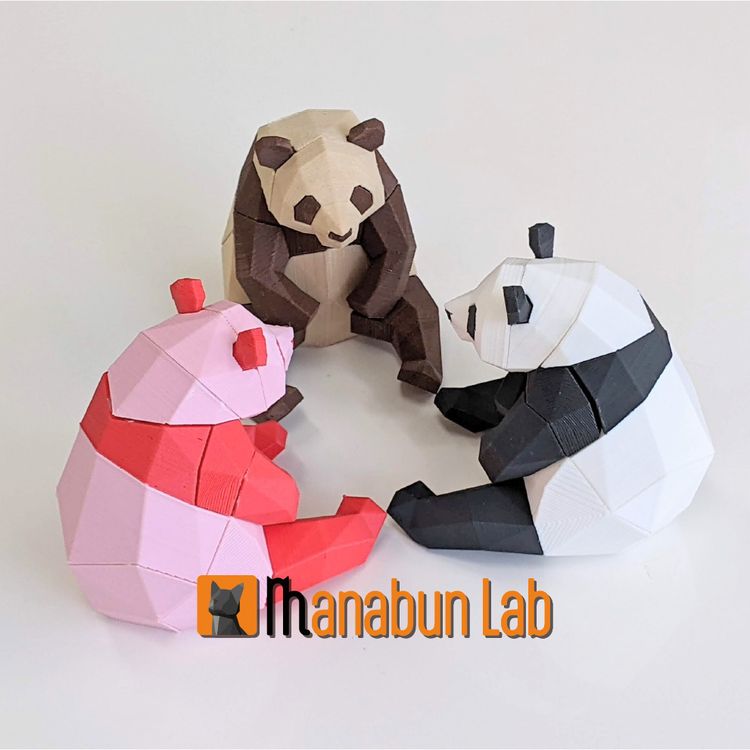 图片[4]-【拼图小动物】熊猫-3D合纵社-3D打印模型STL格式3mf格式免费下载！