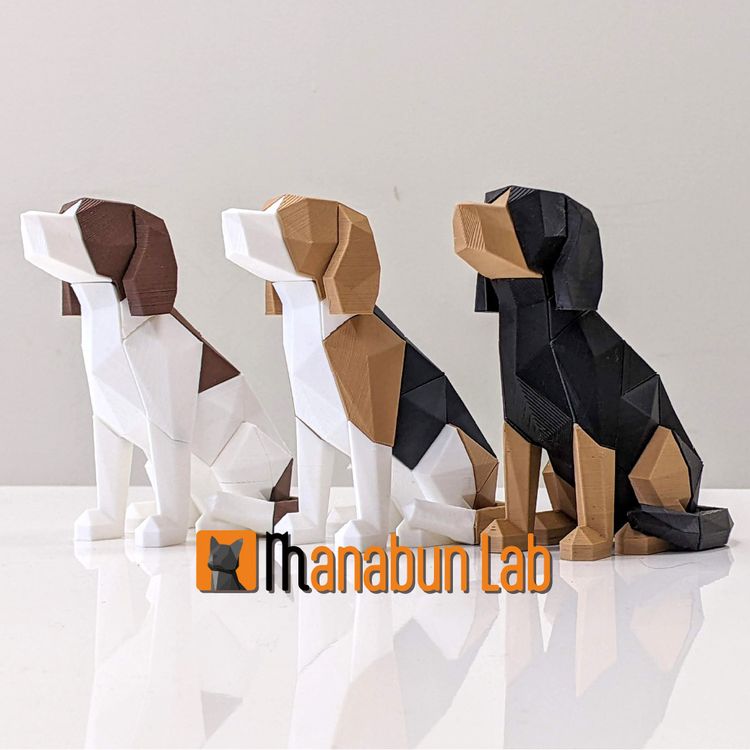 【拼图小动物】狗-3D合纵社-3D打印模型STL格式3mf格式免费下载！